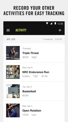 Nike+ Training android App screenshot 1